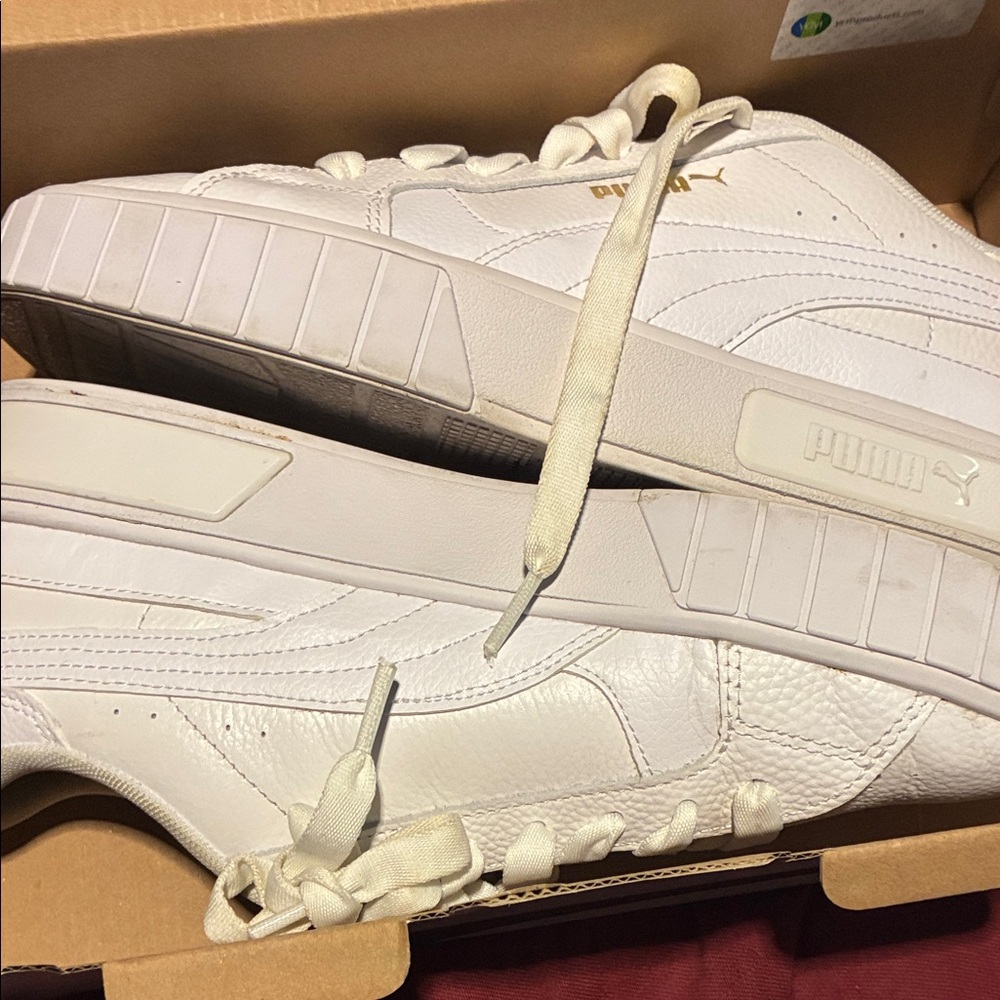 Puma Men's White Leather Sneakers